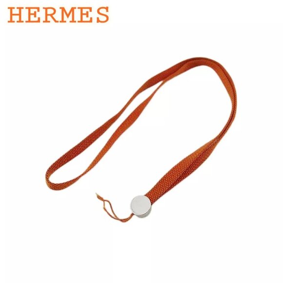HERMES cell phone strap orange Authentic Used - Picture 7 of 13